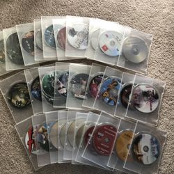 31 DVD’s / 38 Movies in clear slim cases (no artwork)
