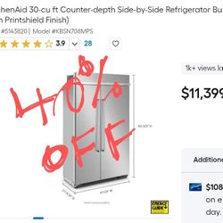Brand New In Box!!! Kitchen Aid Sub Zero Refrigerator. !!! Fridge WONT LAST !! ORIGINALLY $11,399 0NLY $6999