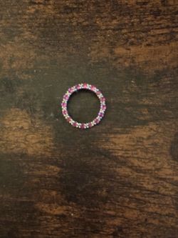 10k white gold pendant with sapphire