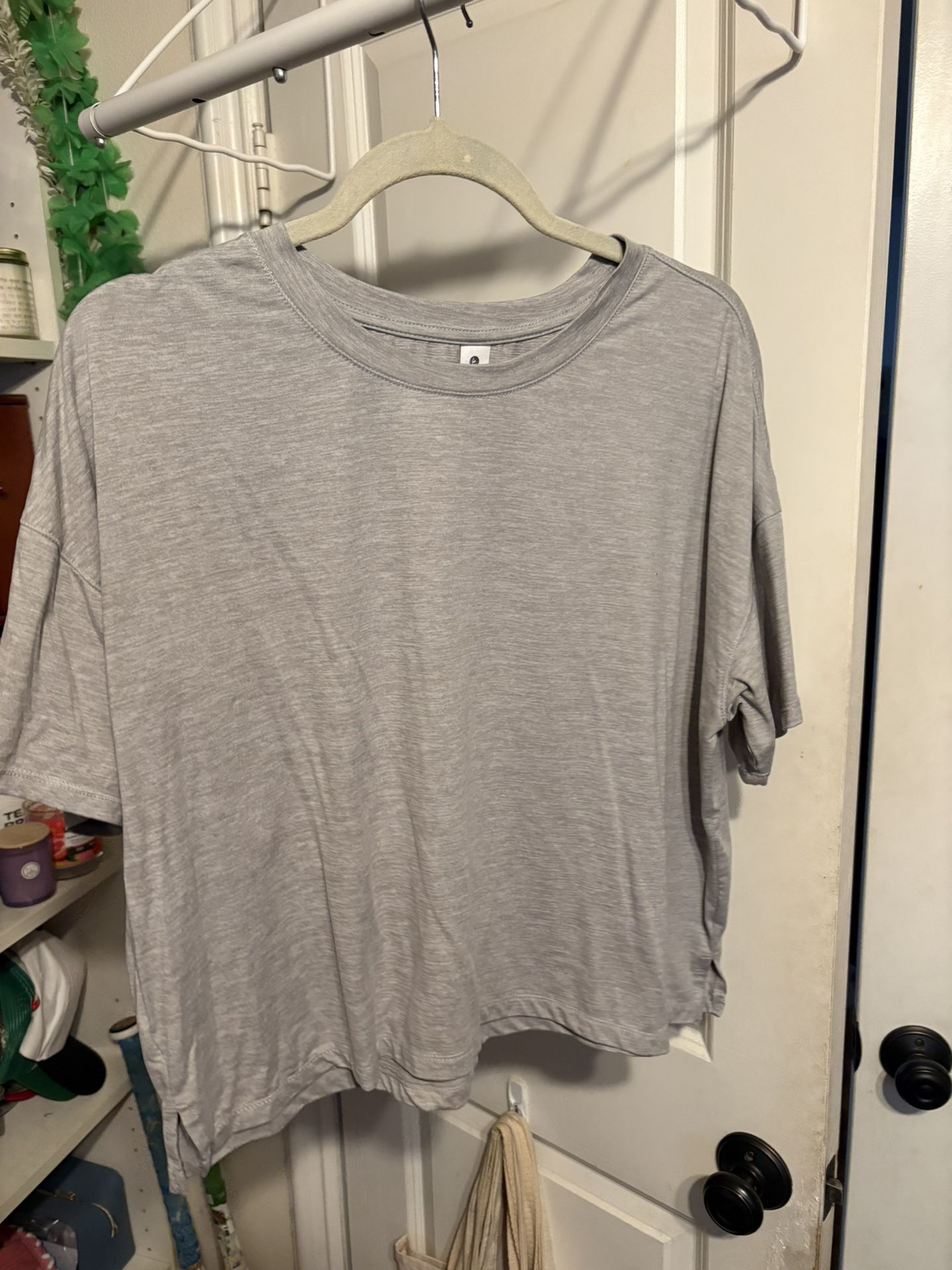 Grey Cropped Shirt