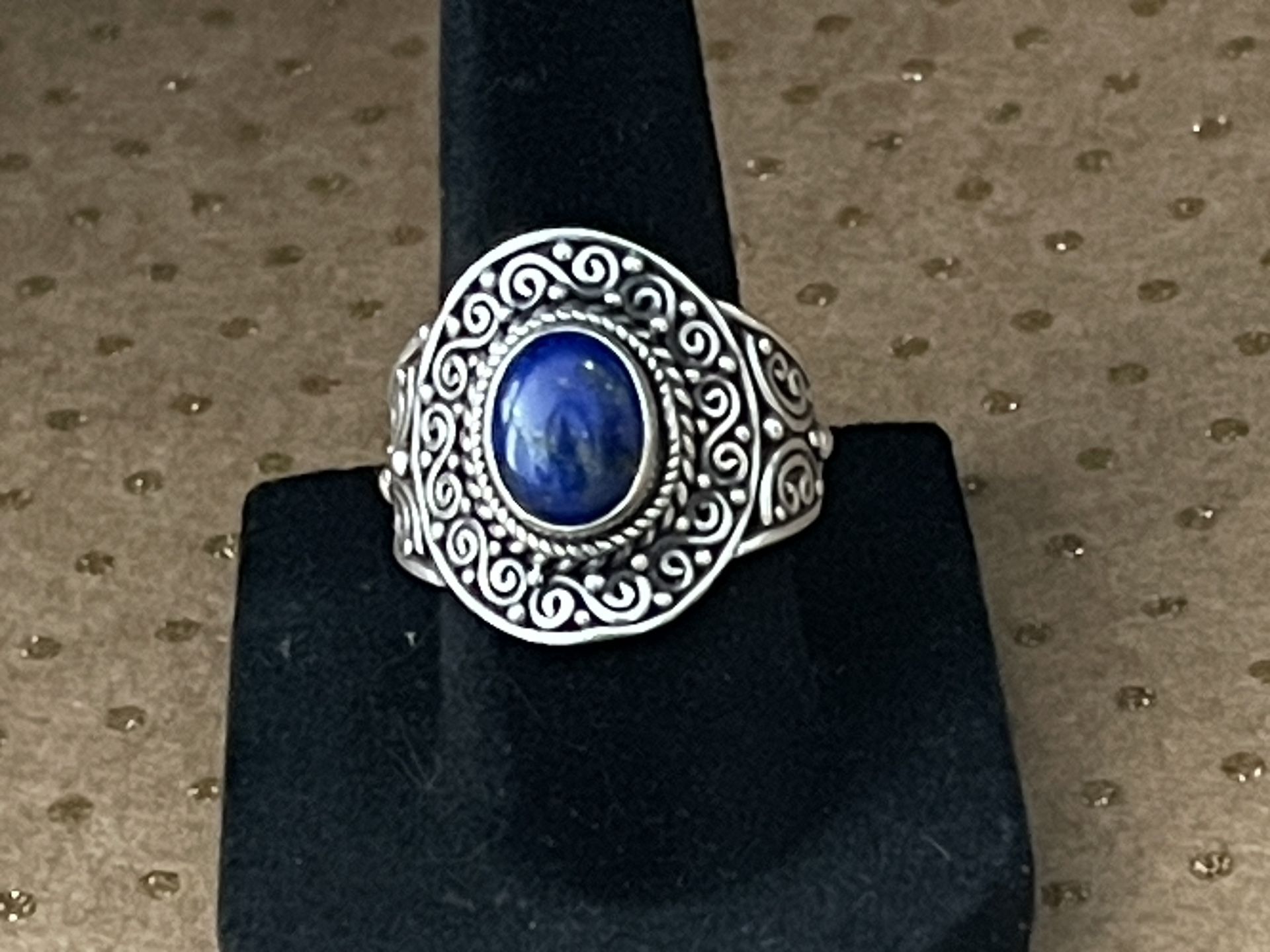 Gorgeous Cobalt Blue Sterling Silver Ring