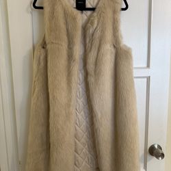 Forever 21 Longline Faux Fur Vest