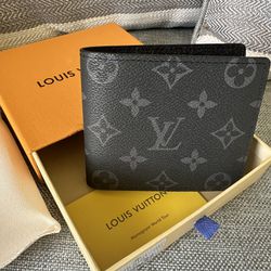 Men’s Lv Monogram Bi Fold Leather Wallet