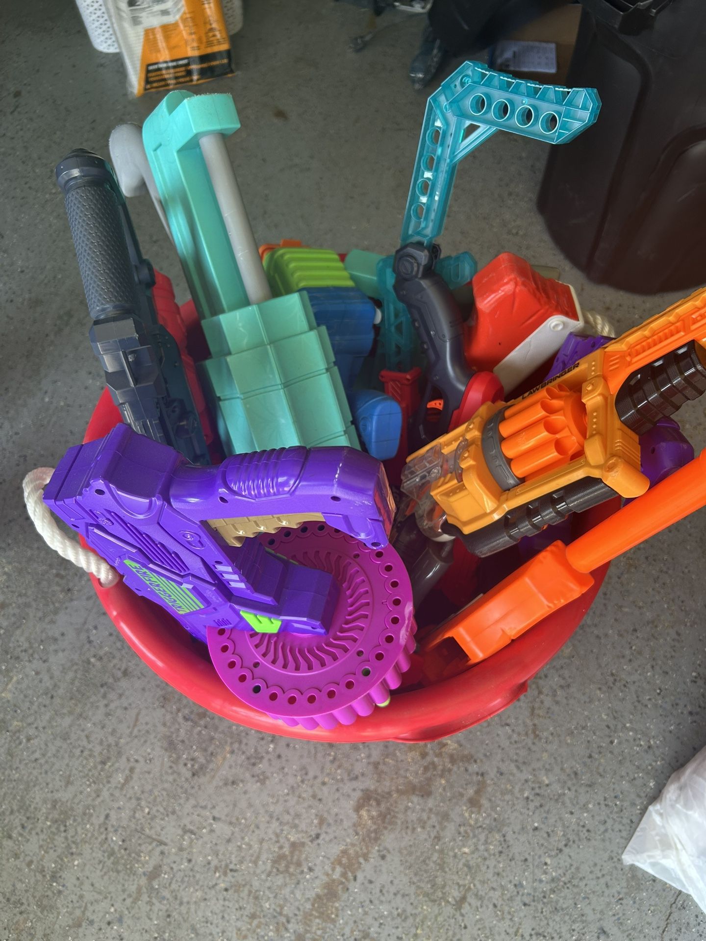 Bucket Of Nerf Guns 