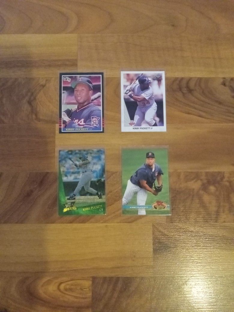 Kirby Puckett Lot Of 4 Cards.