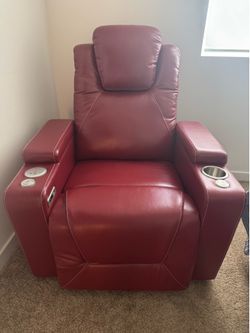 Red Reclining Chair w/ Bluetooth