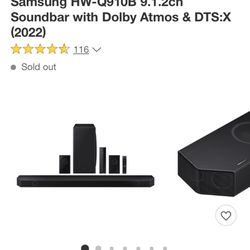 Samsung HW-Q910B Soundbar W/ Dolby Atmos Surround Sound System