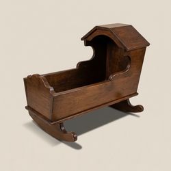 Vintage Hooded Rocking Baby Cradle $200