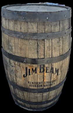 Full Size Jim Beam Oak Kentucky Straight Bourbon Whiskey - Oak Factory Barrel 53 Gallon