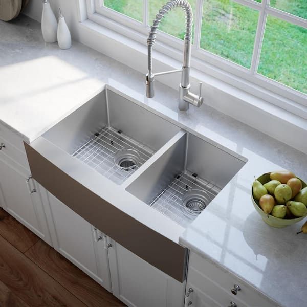KRAUS DOUBLE BED SINK RESIDENTIAL COMMERCIAL STAINLESS STEEL **NEW**