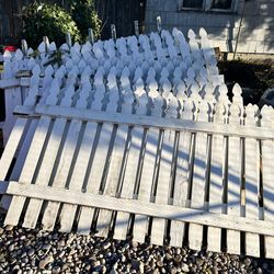 White picket fence panels