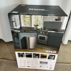 Sealed box Kohler 47L Step Trash Can. New, never used. Just opened to show. See photos