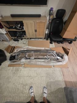 Chrome Front Bumper Face Bar Steel With 6 Sensor Holes For 21-23 Ford F-150