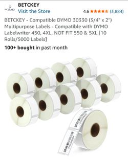 BETCKEY Labels Compatible DYMO 30330