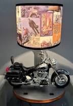 Vtg 2004 Harley Davidson Heritage Softail Table Lamp Night Light w/ Sounds