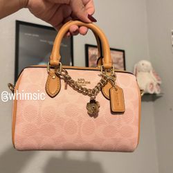 Limited New Release Coach Powder Pink Mini Rowan