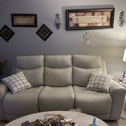 Leather Couch With Power Recliners