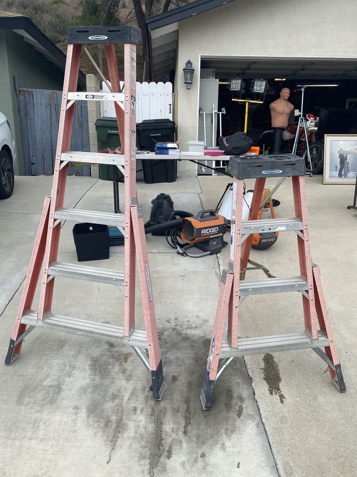 Werner Tripod Ladders 4’ and 6’ 