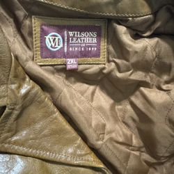 WILSONS LEATHER SINCE 1899 Men’s light tan leather jacket 2XL