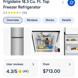 Frigidaire Top Freezer (Brand new)