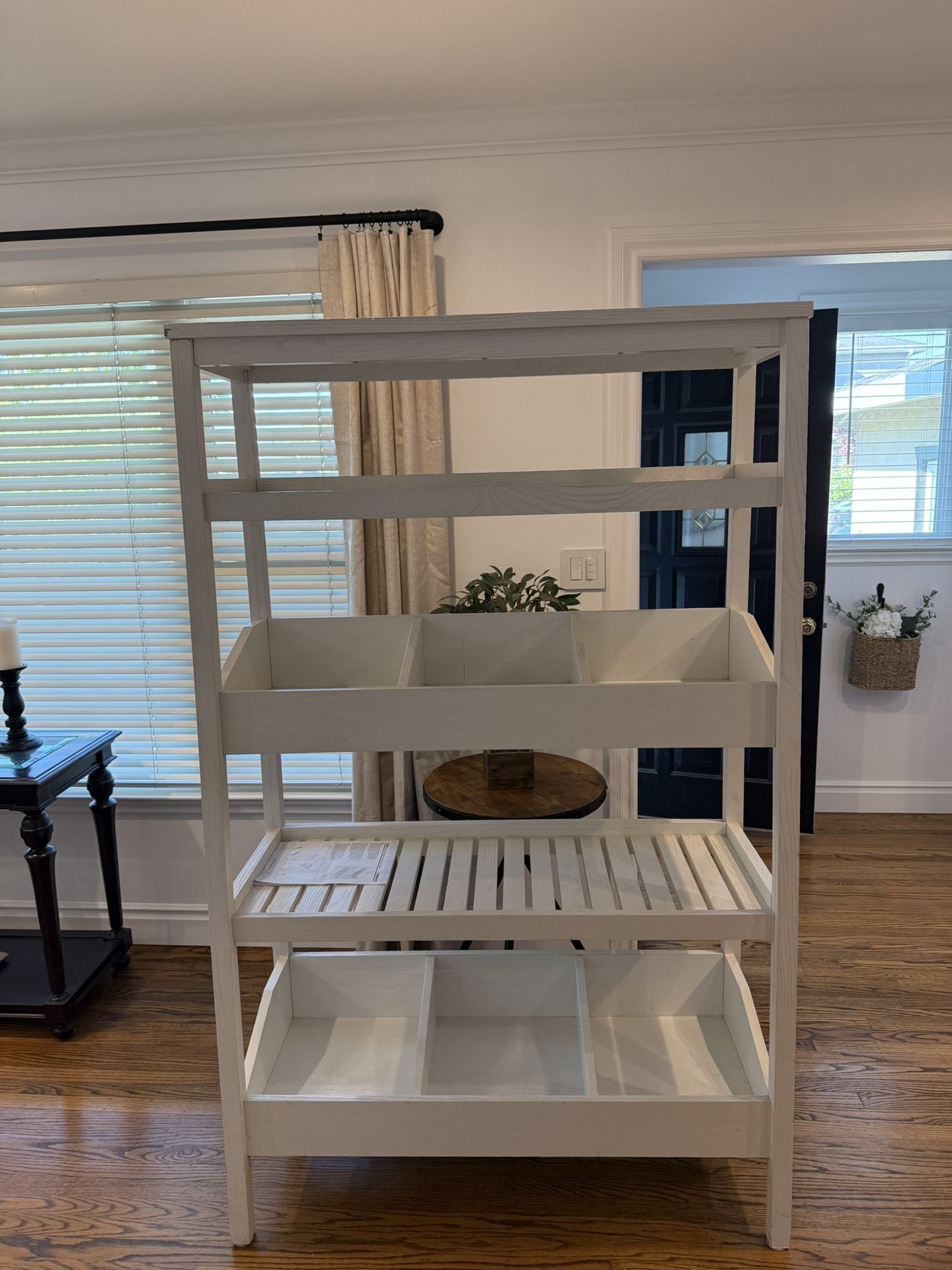 Crate & Barrel White Shelving Unit