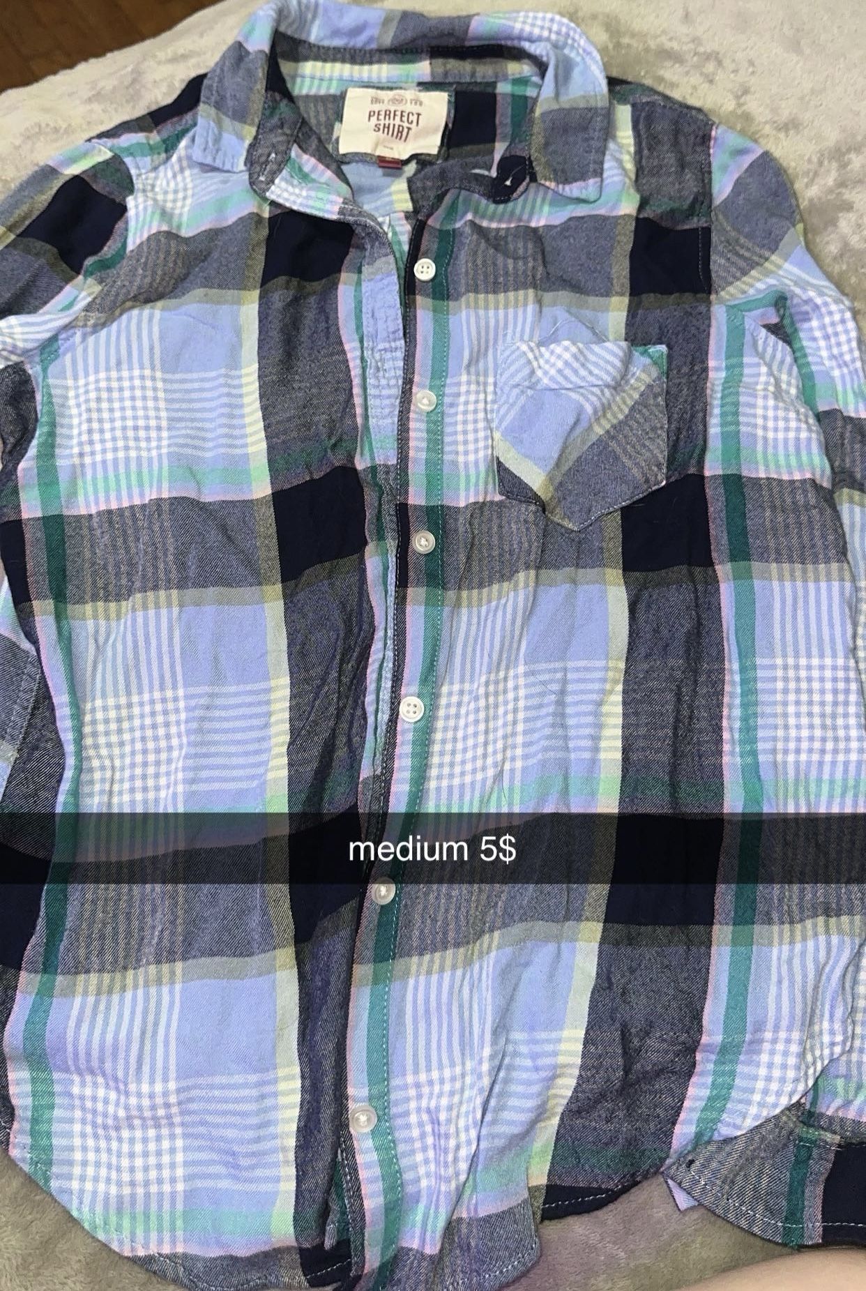 medium light blue flannel