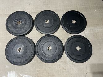 LUXIAOJUN E1 Bumper Plate Set – 160lb – Olympic Weight Plates