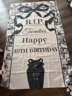 RIP Twenties Happy 30th Birthday Party Banner