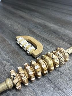 Wooden Body Massage Roller Set