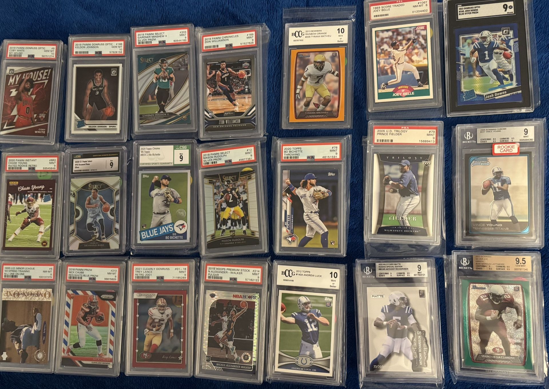 PSA BGS Graded Card Lot NBA NFL MLB Sports Card Collection Football Baseball Basketball