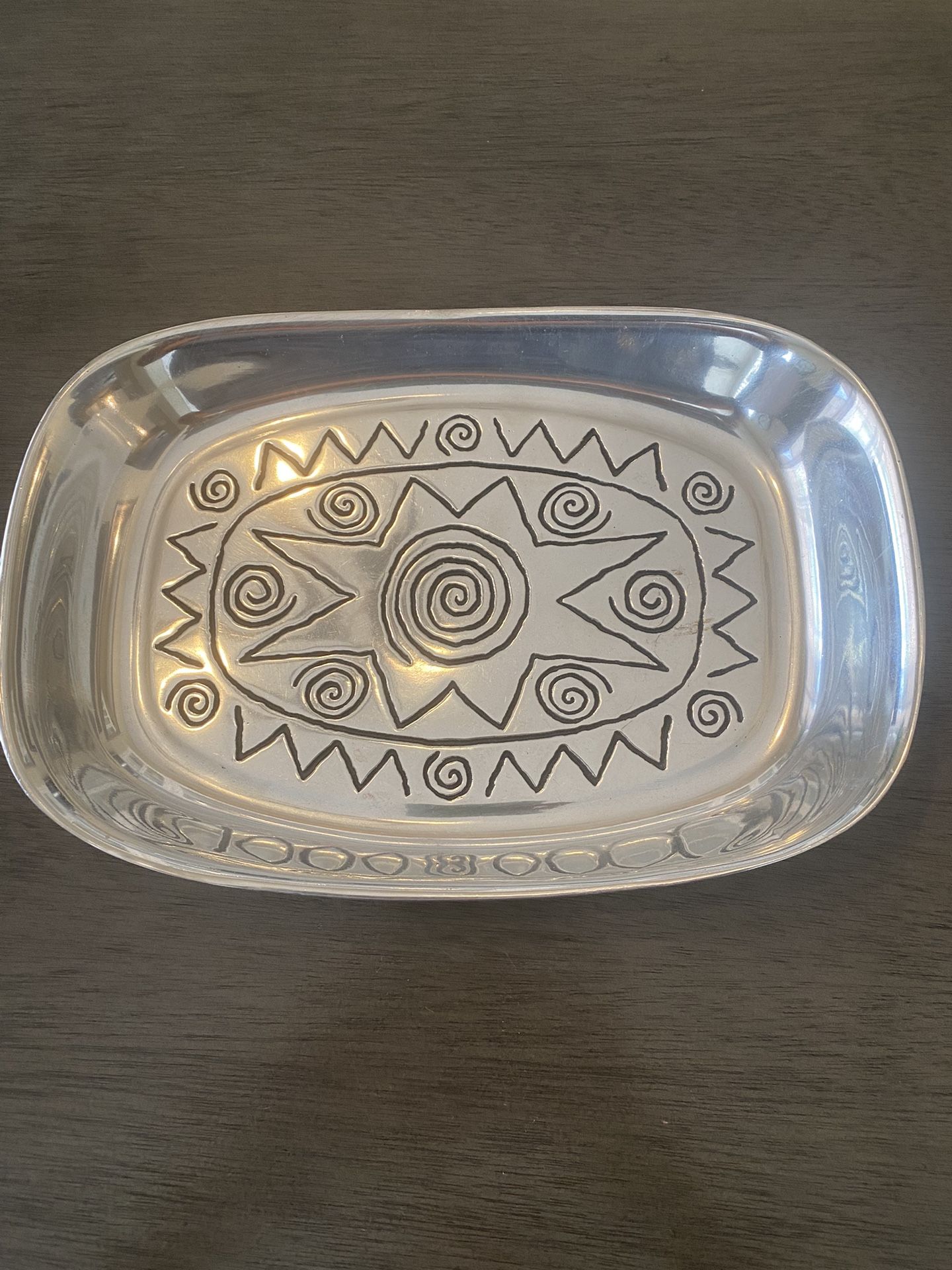 The Wilton Co. RWP Armetale Reggae Bread Tray Pewter Serving Dish 9"x6.5