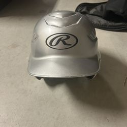 Rawlings Baseball Helmet Silver
