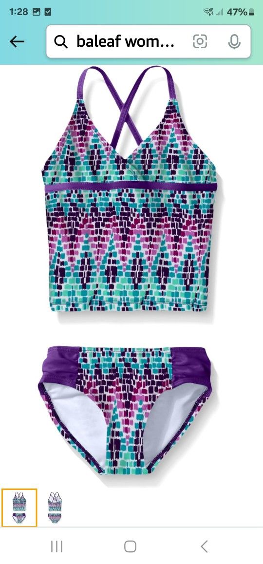 Kanu Surf Girls Candy Beach Sport 2-Piece Tankini Swimsuit