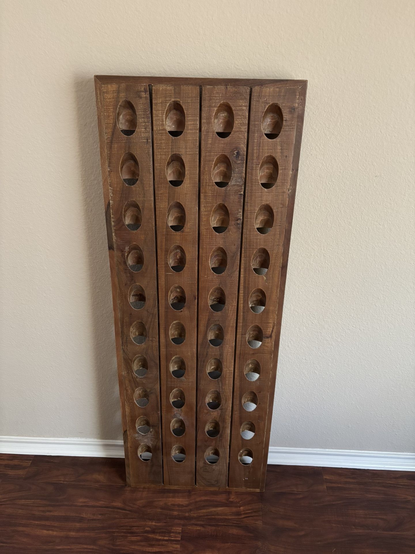 French Wine Bottle Riddling Wall Rack