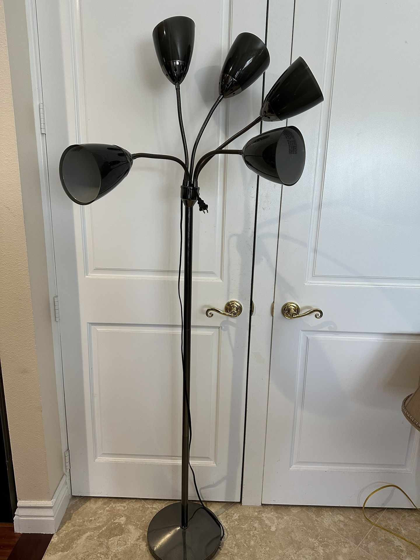 Pole Floor Lamp With Adjustable Arms