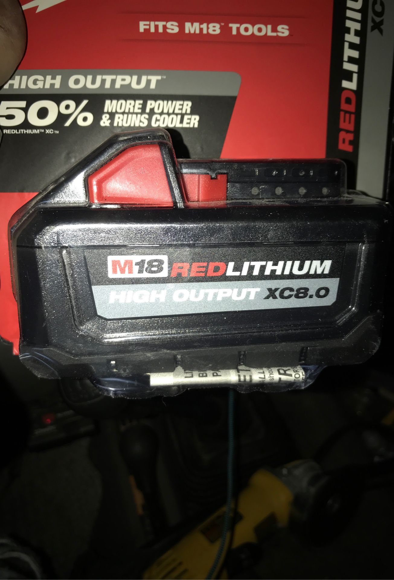 Brand new eight amp Milwaukee battery