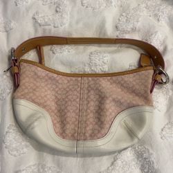 Vintage Coach Rare Pink Signature Hobo