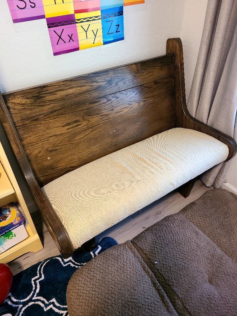 Solid Wood Small Church Pew Bench