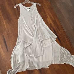 Brand New Flattering Maison K Silk Layered Dress Made In Italy