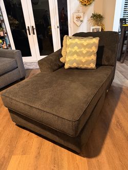 blue chaise