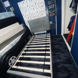 $160/$245 Cute used twin size bed frame. ( not the price with mattress ) Can be sold separately or with one of many different twin mattresses for $245
