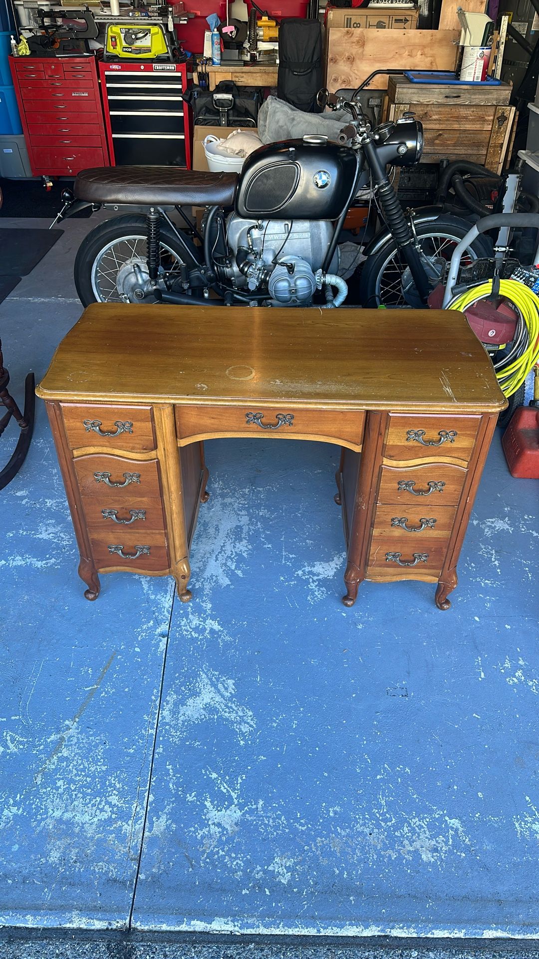 Old Wooden Desk Made By Maddox Tables