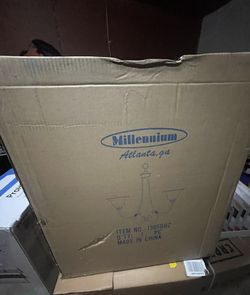 5-Lights 25 in. Rubbed Bronze Chandelier