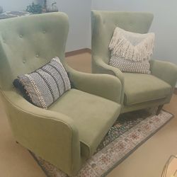 Wayfair Green Wingback Accent Chair