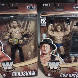 WWE Elite Legends Cowboy Bob Orton Hat Vest Gloves & Bradshaw APA JBL Tag Team Belt Action Figure Lot Accessories 