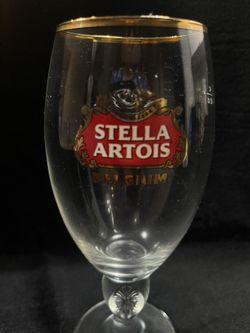 Stella Artois Chalices Belgian Beer Commercial Restaurant Grade Gold Rim New