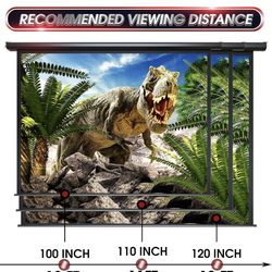 100 “ Electric Projector Screen, Ceiling Mount And Projector Holder