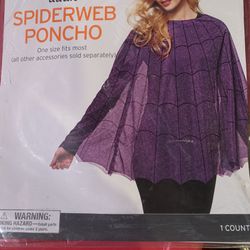 Adult Spider Web Poncho