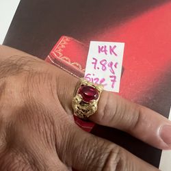 14K Solid Gold Ring For Wedding 7.8Gr Size 9