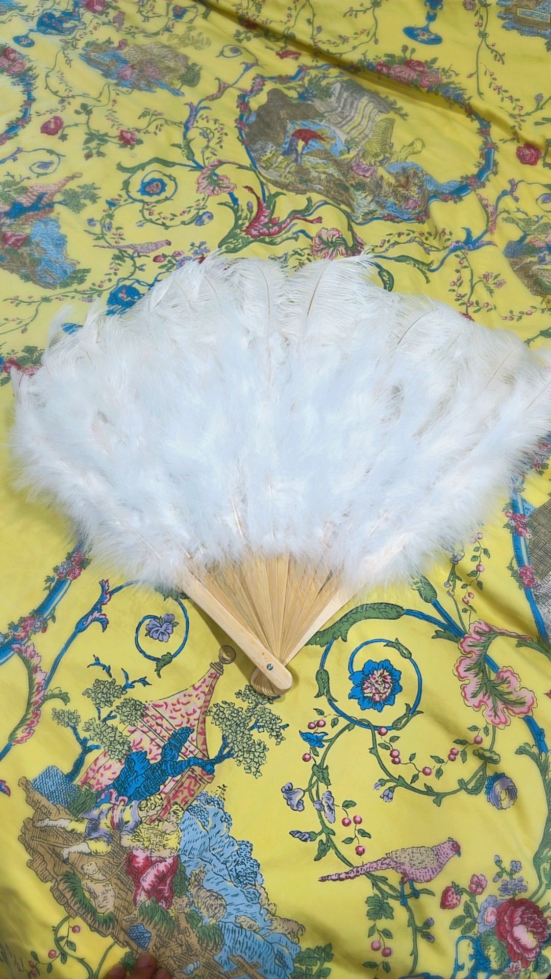 Large Ostrich Hand Fan